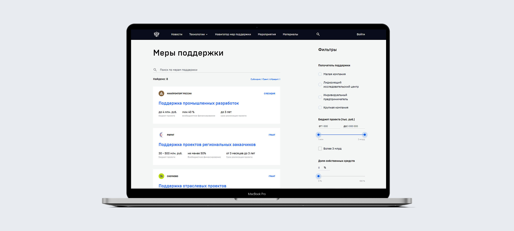 Личные кабинеты и функционалы для пользователей