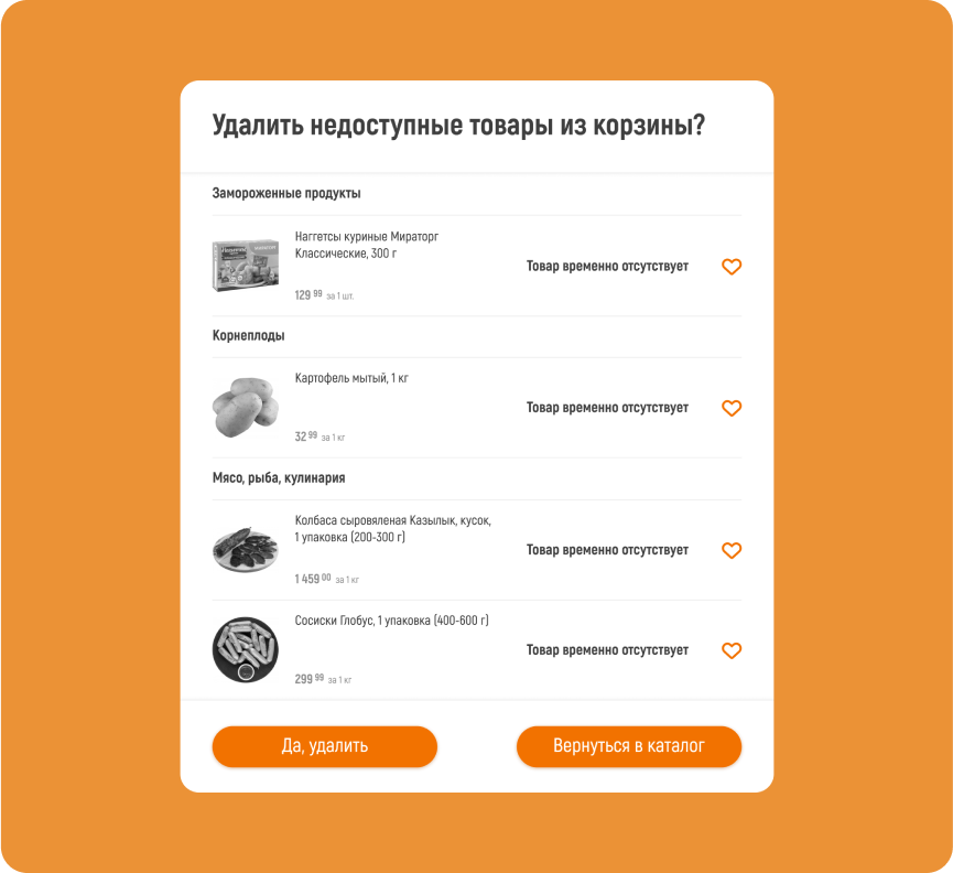 Доступность товаров для покупки